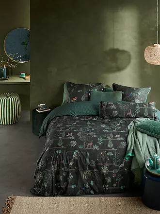 PIP STUDIO | Perkal Bettwäsche ALBERI 2x 70x90cm/200x200cm Dark Green | 